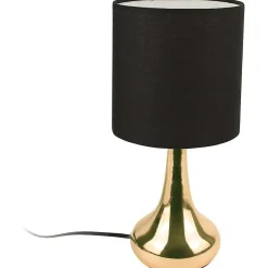 Lampe touch en métal doré 32.5 cm Noir