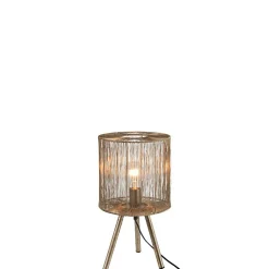 Lampe trépied en métal marron 25.5x25.5x45.5 cm