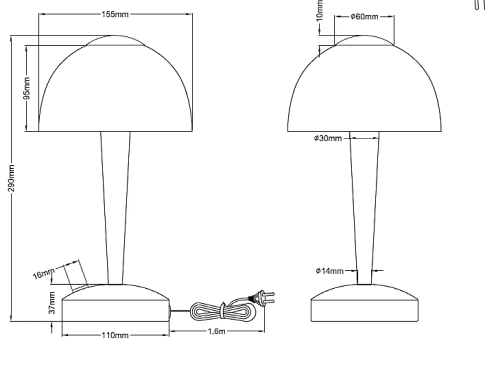 Lampe vintage de bureau Ventura
