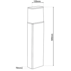Lampes d'extérieur LED 'Vigo' en métal et plastique anthracite, avec LED intégrée, lampe d'allée