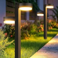 Lampes solaires d'extérieur 4 Pack, 2 en 1 Lampes solaires de jardin, 24 Led 1200mAh étanche, Auto On/Off Décoration de jardin