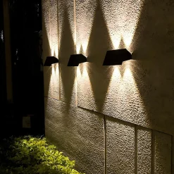 Lampes Solaires Pour Mur Extérieur - 2 Appliques Murales Solaires Blanc