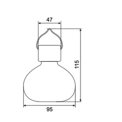 Lampion solaire inox avec verre craquelé à suspendre ou à poser- Hauteur 11,5cm- Diamètre 9,5cm- 2 Lumens- Eclairage extérieur