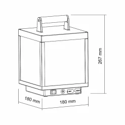 Lanterne à visière LED blanche alimentée par batterie 5w, IP54