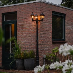 Lanterne classique noire 3 lumières IP44 - Capital