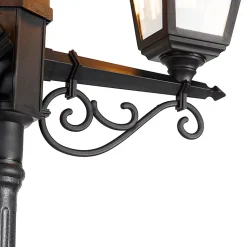 Lanterne classique noire 3 lumières IP44 - Capital