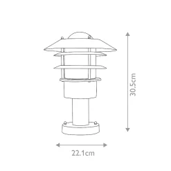 Lanterne de piédestal Helsingor 1 lumière