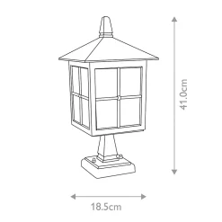 Lanterne de piédestal Winchester 1 lumière