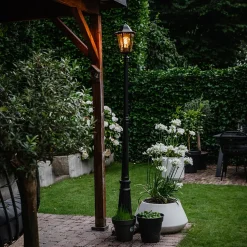 Lanterne d'extérieur classique noire 200 cm IP44 - Havana