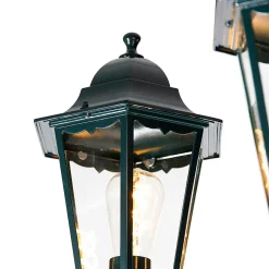 Lanterne d'extérieur rustique vert foncé 3 lumières IP44 - New Orleans