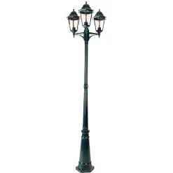 Lanterne d'extérieur rustique vert foncé 3 lumières IP44 - New Orleans