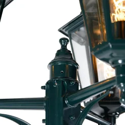 Lanterne d'extérieur rustique vert foncé 3 lumières IP44 - New Orleans