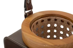 Lanterne en bois marron 16x13x20 cm