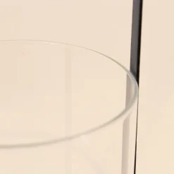 Lanterne en métal noir et verre 30x10cm