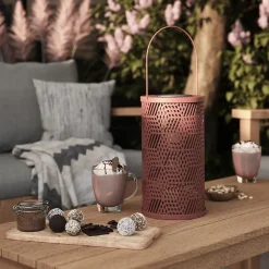 Lanterne extérieur LED à énergie solaire IP44 0.06 W blanc chaud H.25 x l.14cm rouge