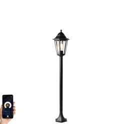 Lanterne extérieure intelligente noire 120 cm avec WiFi ST64 - New Orleans