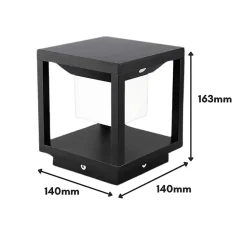 Lanterne Extérieure Solaire Noire 2W IP65 Avec Détecteur de Mouvement - Blanc Chaud 2300K - 3500K - SILAMP