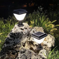 Lanterne Extérieure Solaire Crépusculaire IP65 2W - Blanc Chaud 2300K - 3500K - SILAMP