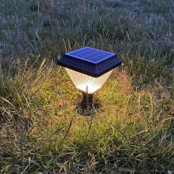 Lanterne Extérieure Solaire Crépusculaire IP65 2W - Blanc Chaud 2300K - 3500K - SILAMP