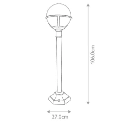 Lanterne lampadaire Glenbeigh 1 lumière