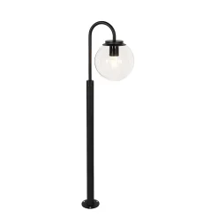 Lanterne moderne noire avec verre clair 100 cm IP44 - Sfera