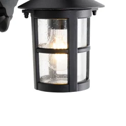 Lanterne murale d'extérieur classique noire IP44 - Herb