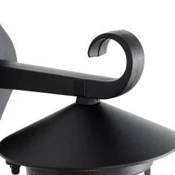 Lanterne murale d'extérieur classique noire IP44 - Herb