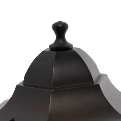 Lanterne murale d'extérieur noire avec détecteur de mouvement - La Havane IP44