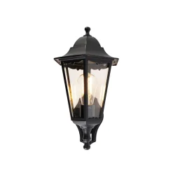 Lanterne murale d'extérieur noire avec détecteur de mouvement - La Havane IP44