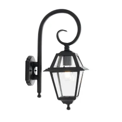 Lanterne murale d'extérieur classique noire IP44 - Berta
