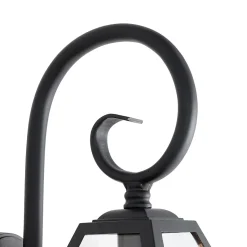 Lanterne murale d'extérieur classique noire IP44 - Berta