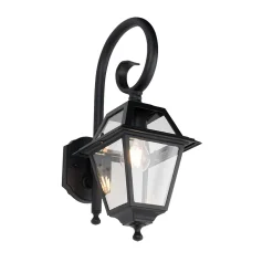Lanterne murale d'extérieur classique noire IP44 - Berta
