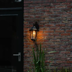 Lanterne murale extérieure classique noire IP44 - Havana Down