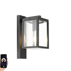 Lanterne murale extérieure intelligente noire IP44 avec Wifi ST64 - Charlois