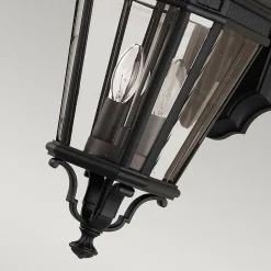 Lanterne murale moyenne Cotswold 2 lumières - Noir