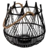 Lanterne panier Terre - bambou H31 cm - Noir- Atmosphera