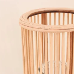 Lanterne ronde en bambou 30x13cm