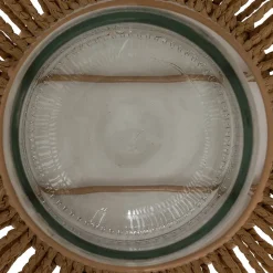 Lanterne Ross fibre végétale marron H31cm - Atmosphera