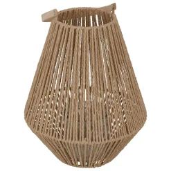 Lanterne Ross fibre végétale marron H31cm - Atmosphera