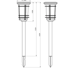 Lanterne solaire à LED vacillante- Hauteur 64cm, 33 LED ambrée effet flamme naturelle- 5 Lumens- Eclairage extérieur Jardin