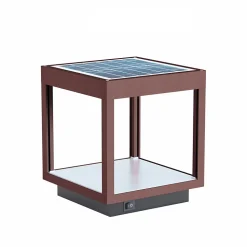 Lanterne solaire à visière LED alimentée par batterie 3,5 W, IP54 Corten