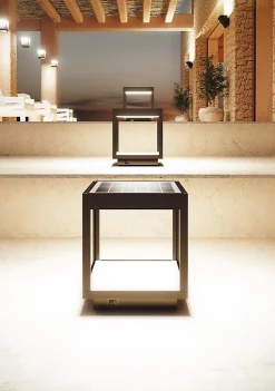 Lanterne solaire à visière LED alimentée par batterie 3,5 W, IP54 noire