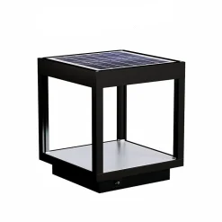 Lanterne solaire à visière LED alimentée par batterie 3,5 W, IP54 noire