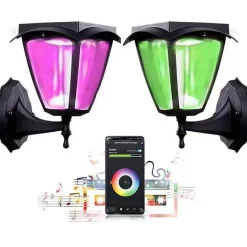 Lanterne Solaire Connectée Murale RGBW IP54 (Lot de 4) - SILAMP