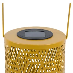 Lanterne solaire d'extérieur à LED intégrée métal jaune IP44 0.06W