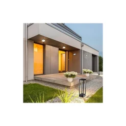 Lanterne solaire domestique LED gris foncé 2,2w avec batterie IP54 Zafferano