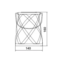 Lanterne solaire en métal ajourée- Hauteur 16cm- 1 LED blanche- 4 Lumens