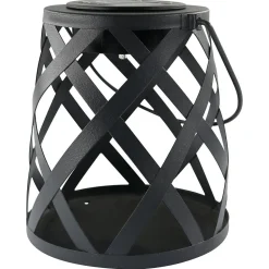 Lanterne solaire en métal ajourée- Hauteur 16cm- 1 LED blanche- 4 Lumens