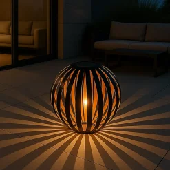 Lanterne Solaire Extérieur Boule D29CM LED - Éclairage Jardin Terrasse 3000K - Design Décoratif IP44 - 8h Autonomie - Groupe DDC
