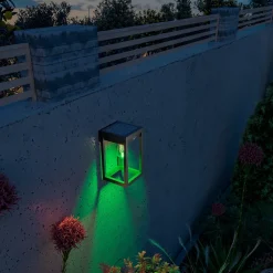 Lanterne solaire LED connectée Smart métal noir RGBW 250lm